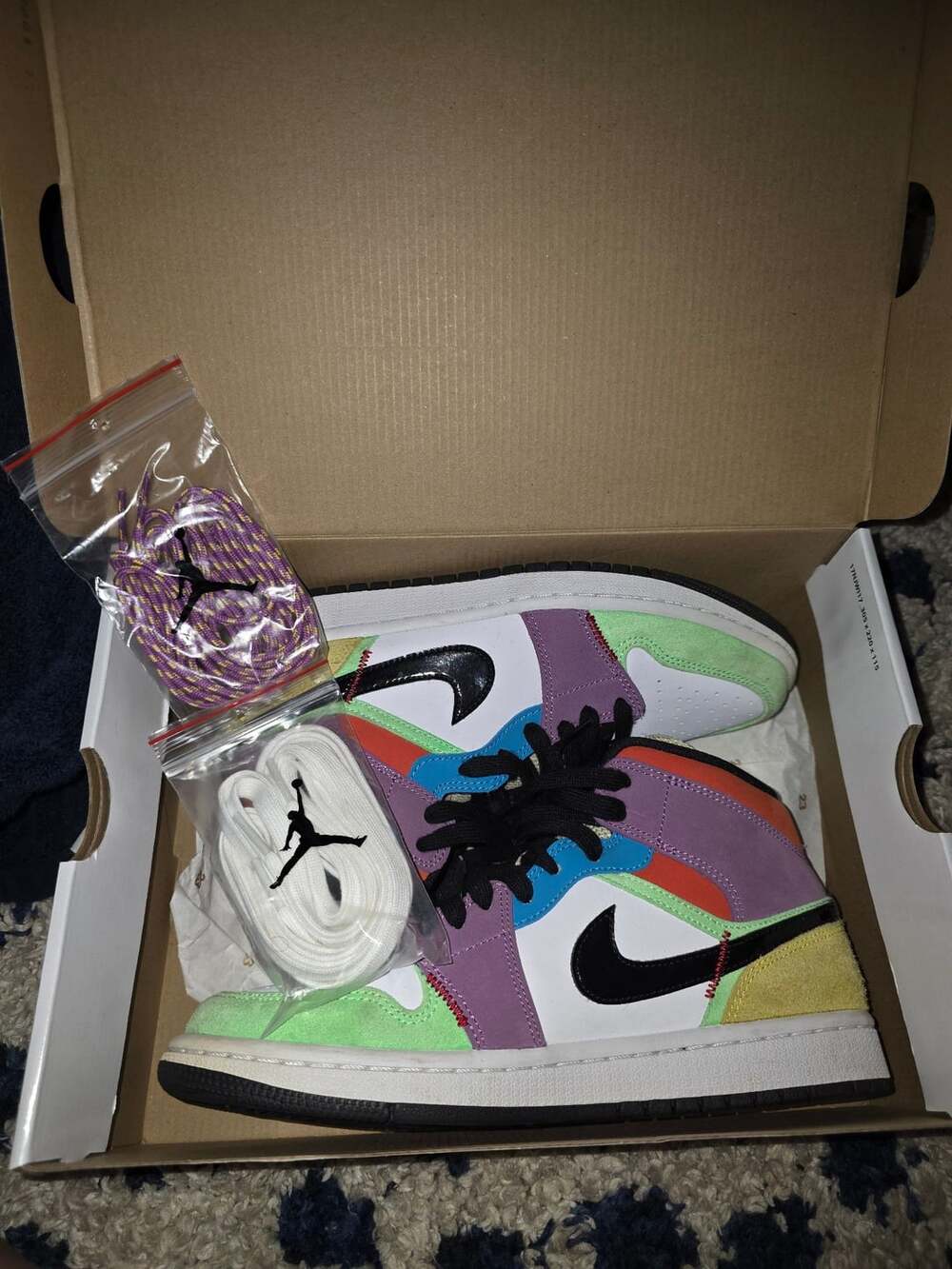 Air Jordan 1 Mid SE Lightbulb Multi Color CW1140-100